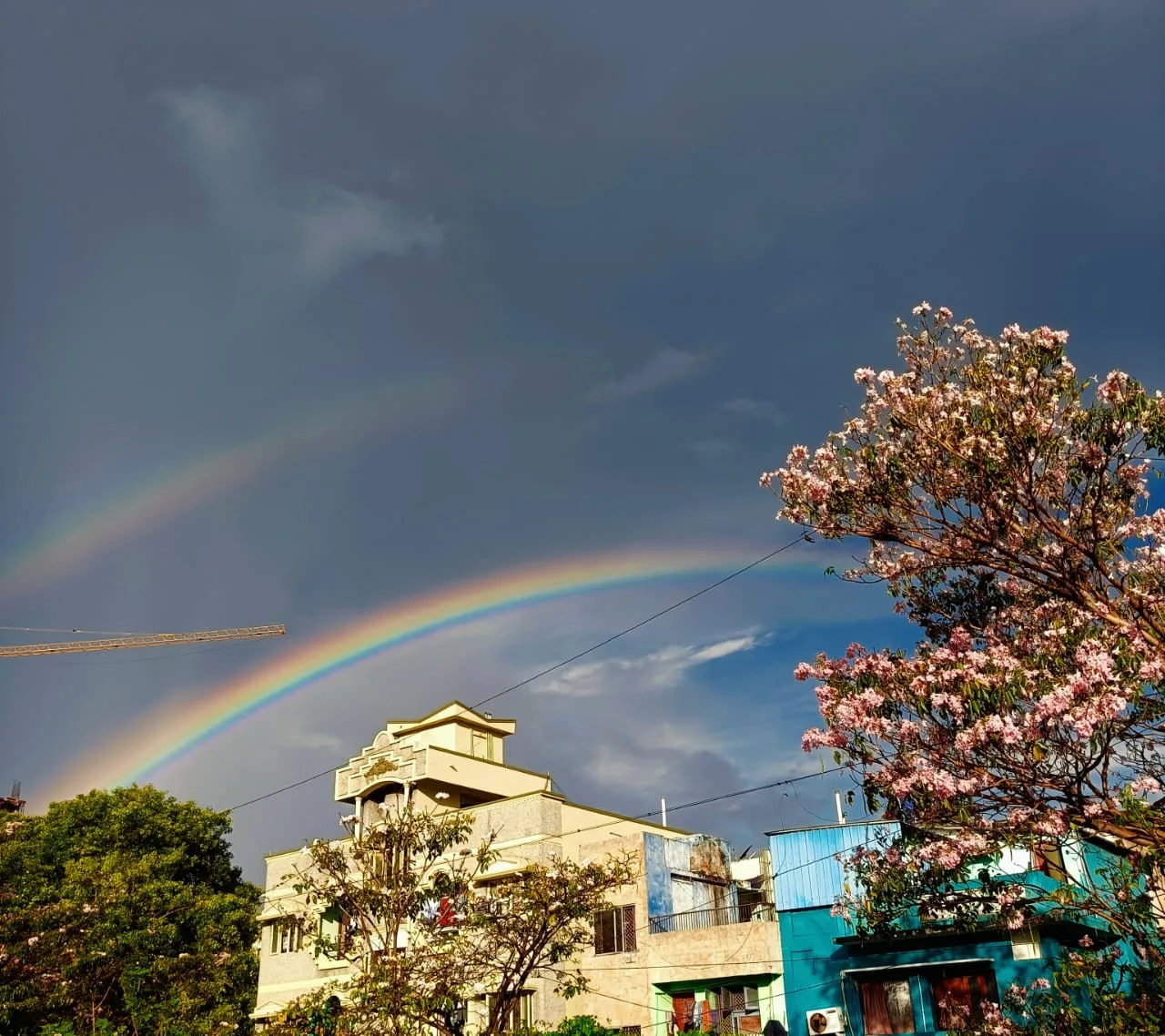 Rainbow across the sky